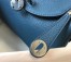 Hermes Lindy Mini Bag In Blue Agate Clemence Calfskin