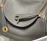 Hermes Lindy 30cm Bag In Gris Meyer Clemence Leather GHW