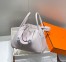 Hermes Lindy 26cm Bag in Mauve Pale Clemence Leather