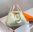 Hermes Lindy 30cm Bag In Vert Fizz Clemence Leather PHW
