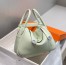 Hermes Lindy 26cm Bag In Vert Fizz Clemence Leather GHW