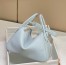 Hermes Lindy 30cm Bag In Blue Brume Clemence Leather GHW