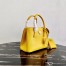 Prada Galleria Micro Bag In Yellow Saffiano Leather