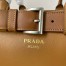 Prada Buckle Medium Bag with Belt in Brown Leather