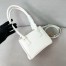 Prada Mini Galleria Shoulder Bag in White Saffiano Leather