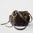Prada Dangle Top-handle Mini Bag in Burgundy Vintage Leather