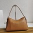Prada Aimee Large Shoulder Bag in Brown Leather 