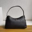 Prada Aimee Large Shoulder Bag in Black Leather 