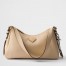 Prada Aimee Medium Shoulder Bag in Travertine Leather 
