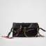 Prada Soft Sound Large Bag with Charms in Black Leather