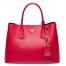 Prada Red Saffiano Double Medium Bag