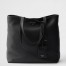 Prada Men's Tote Bag in Black Grained Calfskin