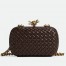 Bottega Veneta Knot Clutch with Chain in Fondant Intrecciato Lambskin