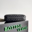 Bottega Veneta Knot Clutch with Chain in Black Intrecciato Lambskin