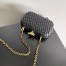Bottega Veneta Knot Clutch with Chain in Black Intrecciato Lambskin