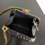 Bottega Veneta Knot Clutch with Chain in Black Intrecciato Lambskin