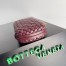 Bottega Veneta Knot Minaudiere Clutch In Bordeaux Intrecciato Lambskin