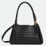 Bottega Veneta Parachute Medium Bag in Black Intrecciato Lambskin