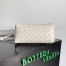 Bottega Veneta Concert Pouch in White Intrecciato Lambskin