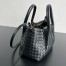Bottega Veneta Pinacoteca Small Bag in Black Intrecciato Calfskin