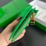 Bottega Veneta Small Bi-Fold Wallet in Green Intrecciato Lambskin