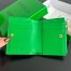 Bottega Veneta Small Bi-Fold Wallet in Green Intrecciato Lambskin