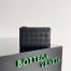 Bottega Veneta Medium Bi-Fold Wallet in Black Intrecciato Lambskin