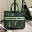 Dior Book Tote Dior Bag In Green Animals Embroidered Canvas 