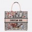 Dior Book Tote Bag In Multicolor La Force Embroidery