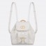 Dior Caro Small Backpack in White Macrocannage Lambskin