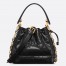 Dior Small Jolie Bucket Bag in Black Macrocannage Lambskin