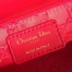 Dior Mini Lady Dior Bag In Red Lambskin