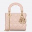 Dior Lady Dior Mini Bag with Chain in Pink Lambskin with Resin Charms 