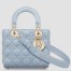 Dior Small Lady Dior My ABCDior Bag in Pale Blue Lambskin