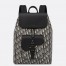 Dior Saddle Backpack with Flap in Beige Oblique Jacquard