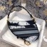 Dior Saddle Bag In Blue Multicolor Tie Embroidery