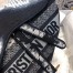 Dior Saddle Bag In Blue Multicolor Tie Embroidery
