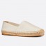 Dior Granville Espadrilles In White Embossed Lambskin