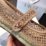 Dior Caro Espadrille Ballerina Flat In Nude Mesh Embroidery