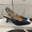 Dior J'Adior Slingback Pumps 65mm In Blue Embroidered Cotton