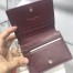 Dior Mini Lady Dior Wallet In Bordeaux Lambskin