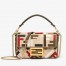 Fendi Baguette Mini Bag in Canvas with Multicolor FF Embroidery 