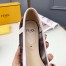 Fendi White Mesh Flats Ballerinas