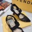 Fendi Black Mesh Colibri Slingbacks 55mm With Rhinestone