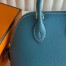 Hermes Bolide 1923 Mini Handmade Bag Blue Jean Evercolor Calfskin