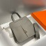 Hermes Halzan 25 Bag in Gris Meyer Clemence Leather
