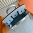 Hermes Birkin 25 Sellier Handmade Bag in Blue Brume Epsom Calfskin