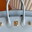 Hermes Birkin 25 Sellier Handmade Bag in Blue Brume Epsom Calfskin