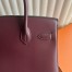 Hermes Birkin 30 Retourne Handmade Bag in Bordeaux Box Calfskin