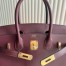 Hermes Birkin 30 Retourne Handmade Bag in Bordeaux Box Calfskin